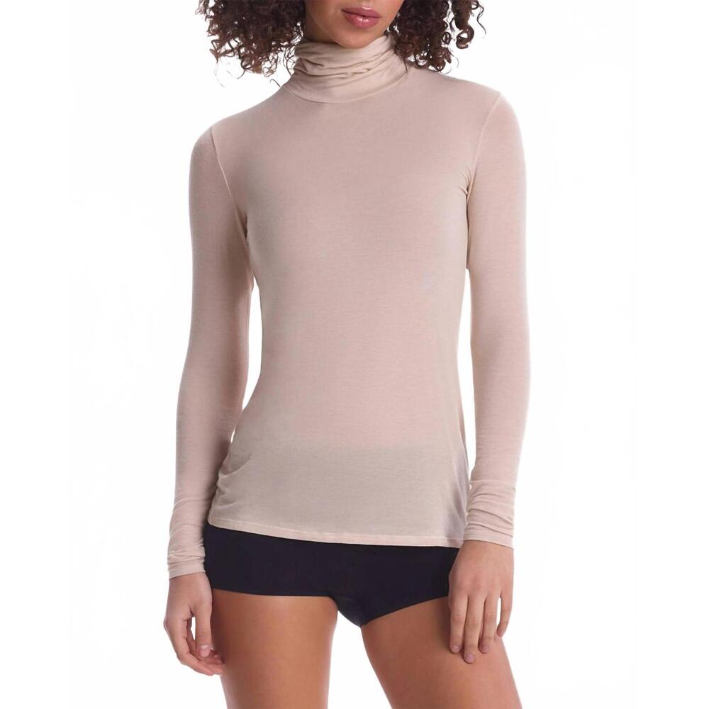 NEW COMMANDO cashmere layering turtleneck top in cream